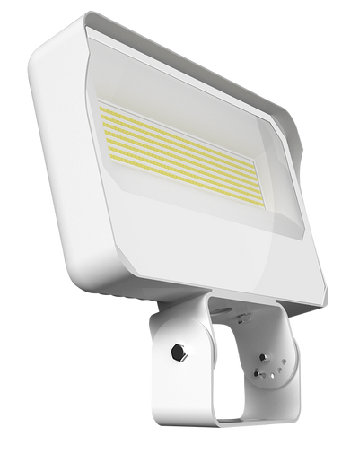 RAB Lighting X34 LED Flood Light, 95 | 110 | 130W, CCT Selectable, 14,615 thru 20,065 Lumens, Trunnion Mount, Photocell, 120-277V, White, X34XLTW