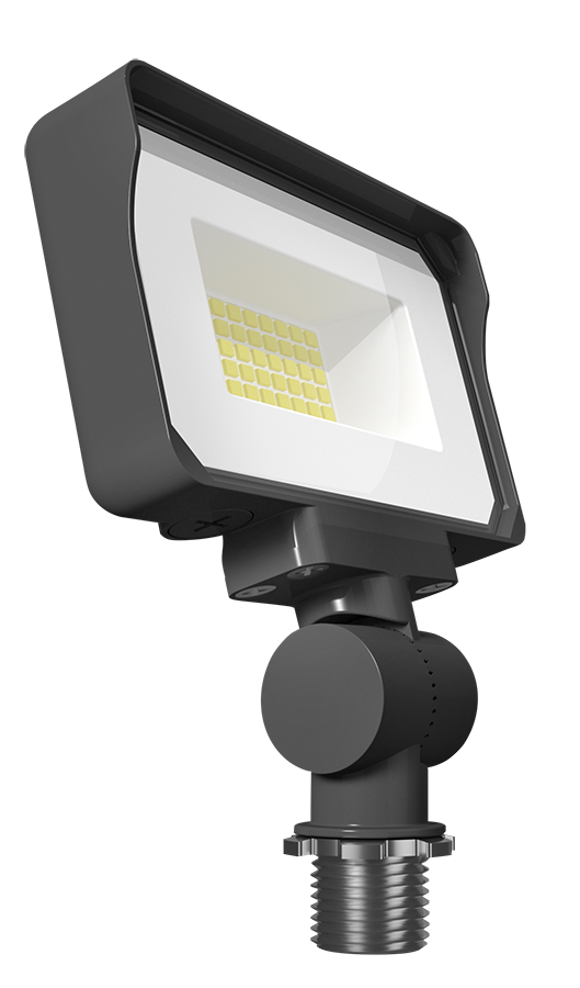 RAB Lighting X34 LED Flood Light, 10 | 13 | 16W, CCT Selectable, 1,468 thru 2,353 Lumens, Knuckle Mount, 120-277V, Bronze, X34XS