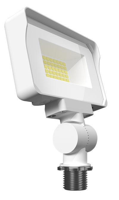 RAB Lighting X34 LED Flood Light, 10 | 13 | 16W, CCT Selectable, 1,468 thru 2,353 Lumens, Knuckle Mount, 120-277V, White, X34XSW
