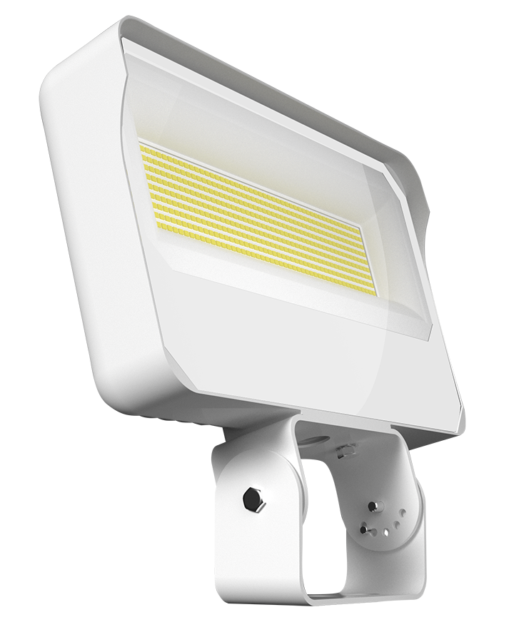 RAB Lighting X34 LED Flood Light, 120 | 140 | 160W, CCT Selectable, 17,458 thru 24,168 Lumens, Trunnion Mount, Photocell, 120-277V, White, X34XXLTW