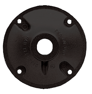 RAB Lighting 1 Hole 4" Heavy Duty Cover, Black, XC1B