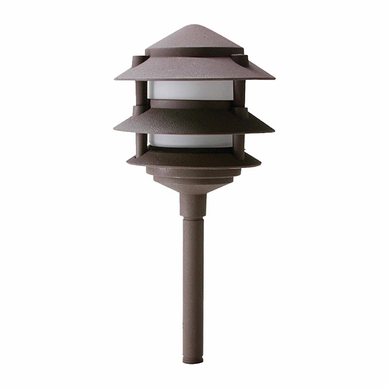 Westgate Mfg 3-Tier Pagoda Area Light, 3W, 200lm, 3000K, 12VAC/DC, Black, AA-146-BK