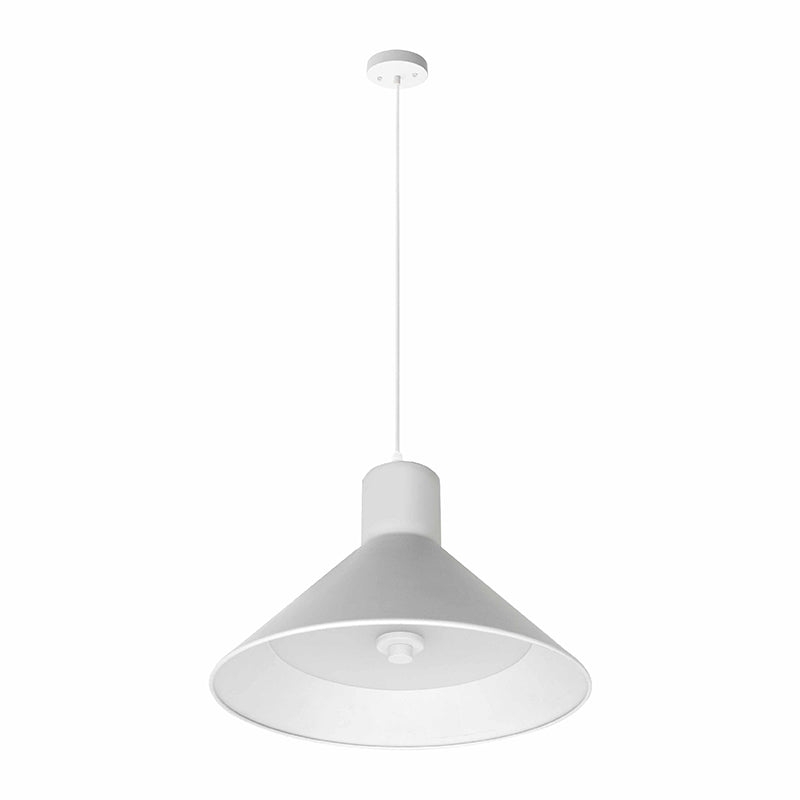 Westgate Mfg Modern Cone Pendant, 25W, CCT Selectable, CRI 90, TRIAC, 12 In., White, LCFC-MCT5-WH