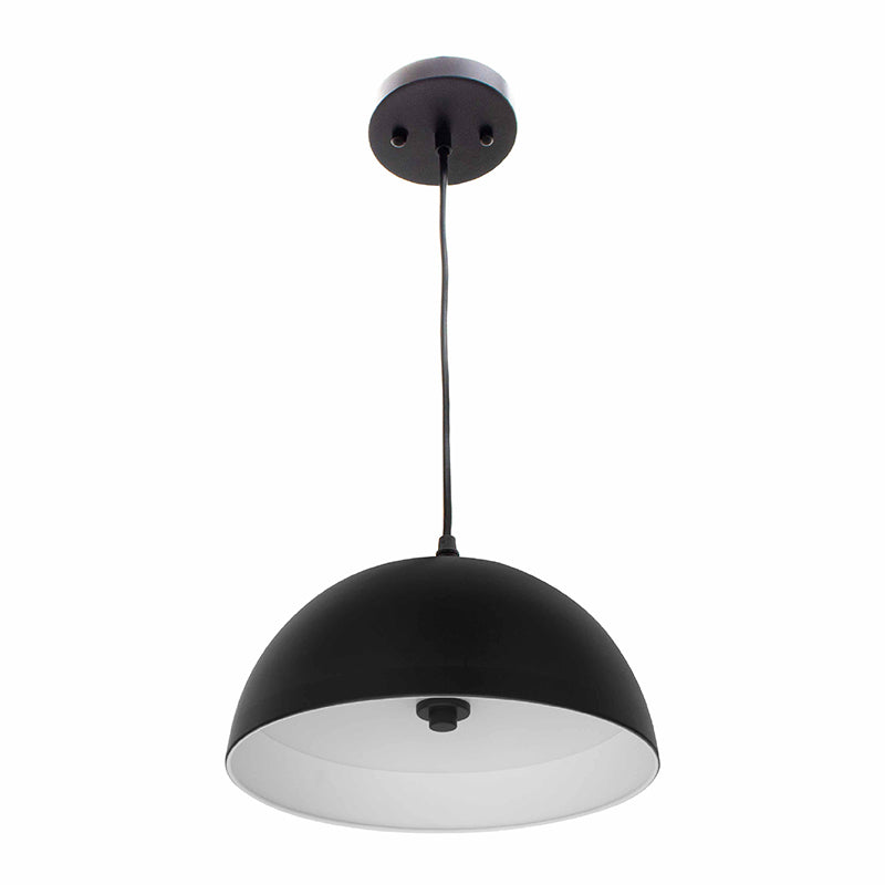 Westgate Mfg Modern Dome Pendant, 25W, CCT Selectable, CRI 90, TRIAC, 12 In., Black, LCFD-MCT5-BK
