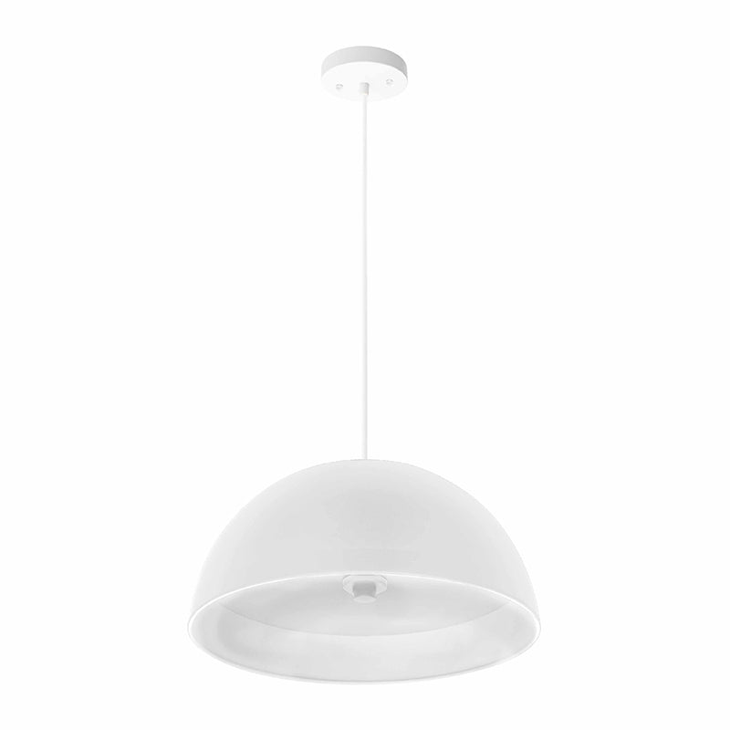 Westgate Mfg Modern Dome Pendant, 25W, CCT Selectable, CRI 90, TRIAC, 12 In., White, LCFD-MCT5-WH