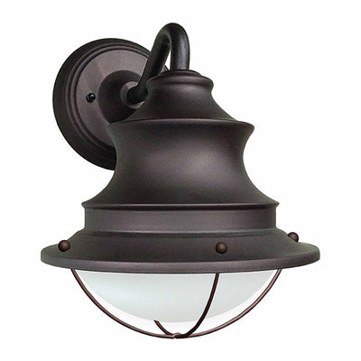 Westgate Mfg Seaside Wall Light with Wireguard, 12W, CCT Selectable, 120V, Oil-Rubbed Bronze, LRS-SWG-MCT5-ORB
