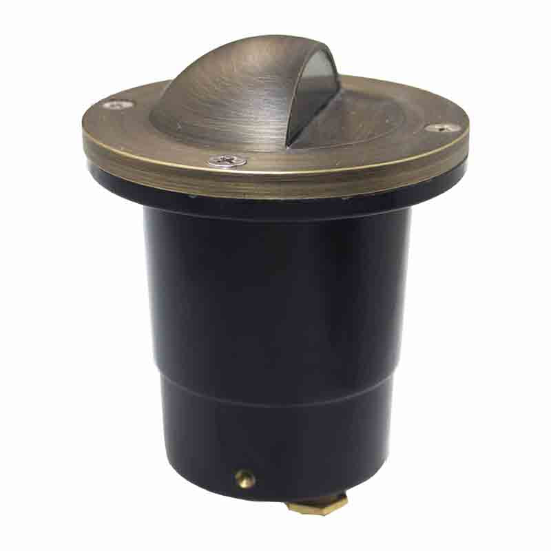 Westgate Mfg Well Light, Brass, Flat Temp. Glass, Bronze, 3 FT Cable, With LED MR16 Bulb WL-157-FGBZ