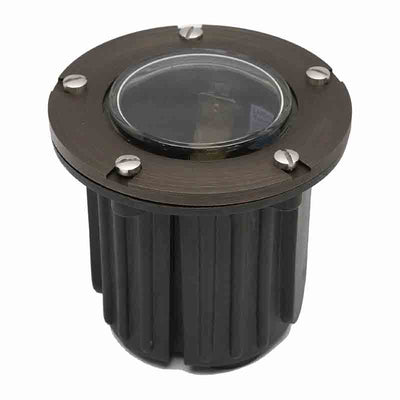 Westgate Mfg Adjustable FG/Brass Flat Well Light Antique, 5W LED MR16 400L 3000K WL-705-FGBZ