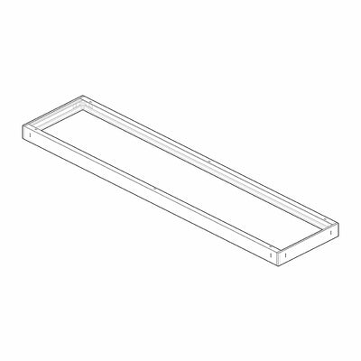 Westgate Mfg Surface Mounting Frame, 1X4, Aluminum, White, LPNG-SRFC-1X4