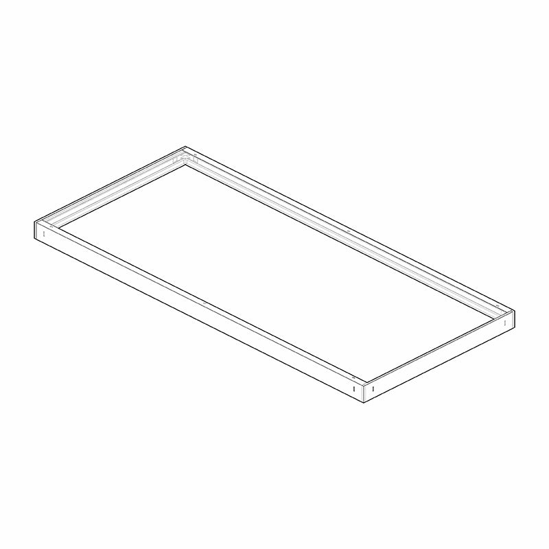 Westgate Mfg Surface Mounting Frame, 2X4, Aluminum, White, LPNG-SRFC-2X4