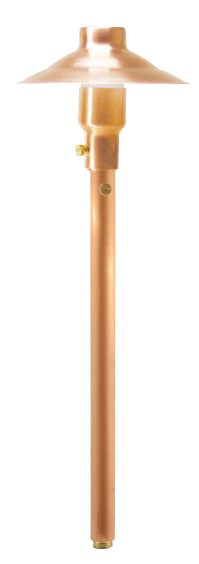 Westgate Mfg Area Light, 12V/20W Solid Brass, Gu5.3 MR16, Copper, w/ 3FT Cable & N/M Spike LA-010-CR