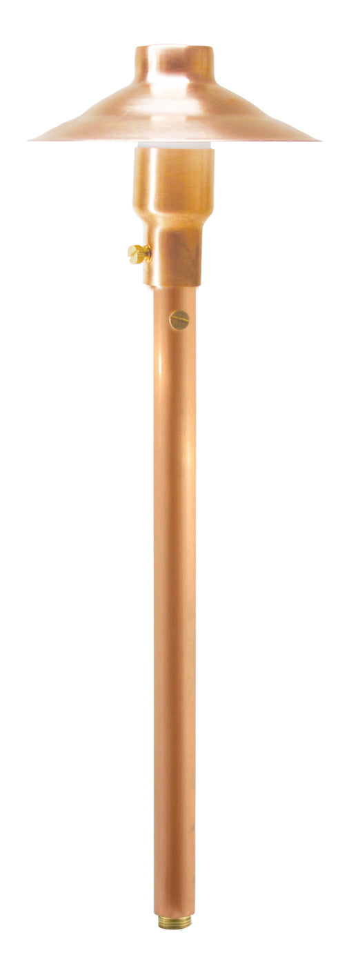 Westgate Mfg Area Light, 12V/20W Solid Brass, Gu5.3 MR16, Copper, w/ 3FT Cable & N/M Spike LA-010-CR