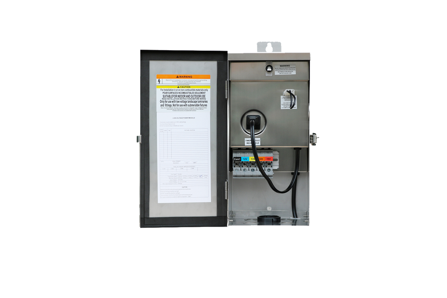 Westgate Mfg 300W Multi-Tap Landscape Transformer, Timer & Photocell Ready, Stainless Steel, TR-300W-MT-SS