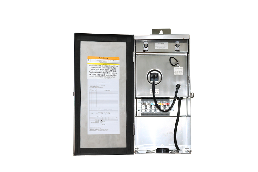 Westgate Mfg Landscape Transformer, 600W, Multi-Tap, Timer & Photocell Ready, Stainless Steel, TR-600W-MT-SS