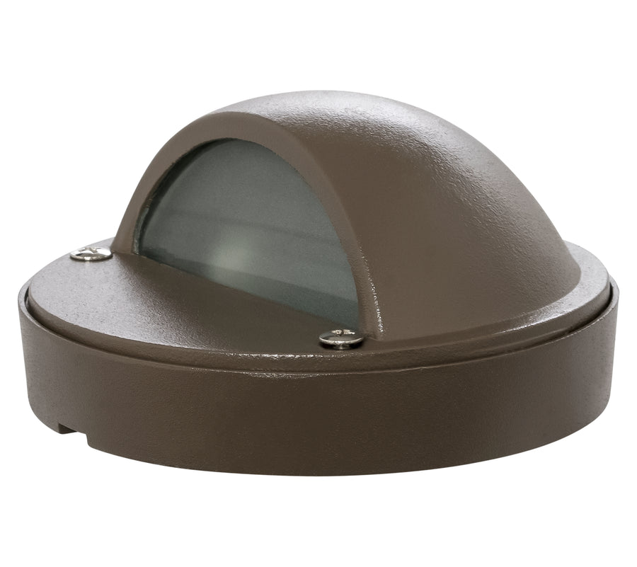 Westgate Mfg Eye-Lid Step Light, 3W, 3000K, 12VAC/DC, 80° Beam, Cast Aluminum, Bronze, AS-158-BR