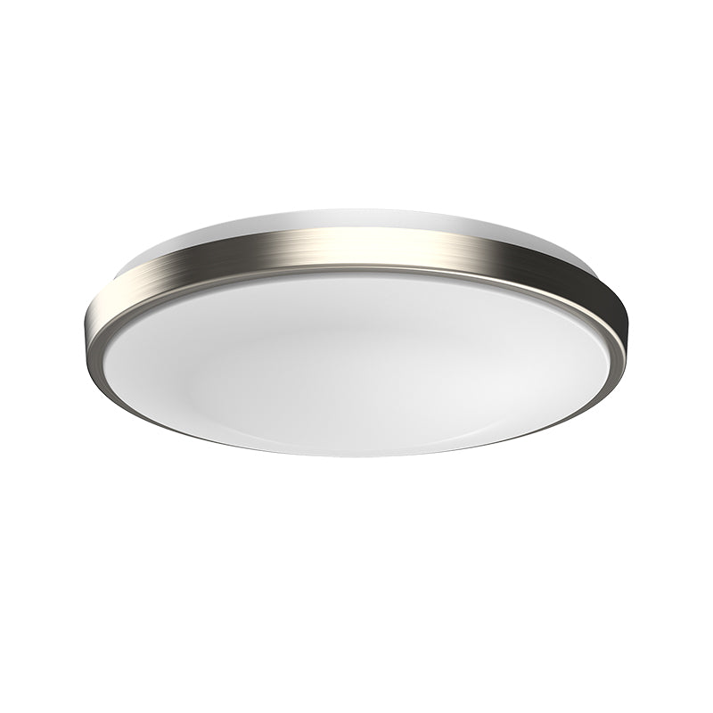 Westgate Mfg FSL Single-Ring Flush Mount, 24W, CCT Selectable, TRIAC, 15 In., Brushed Nickel, FSL-15-MCT5