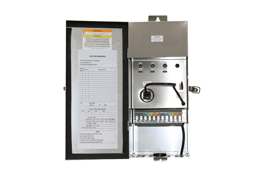 Westgate Mfg 900W Multi-Tap Landscape Transformer, Timer & Photocell Ready, Stainless Steel, TR-900W-MT-SS