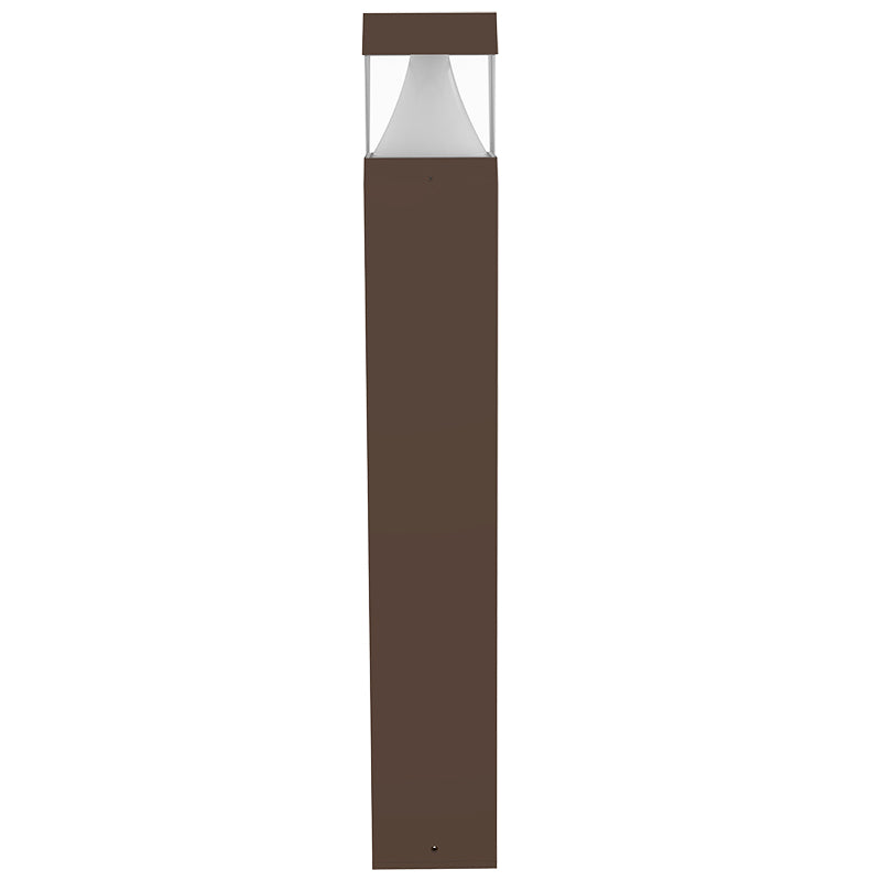 Westgate Mfg Bollard 42 In. Square Louver, 12-22W, CCT Selectable, 0-10V, Bronze, BOL-42-S-C-C-MCTP-BR