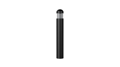 Westgate Mfg Bollard 44 In. Dome Top, 12-22W, CCT Selectable, 0-10V Dimmable, Louver, Black, BOL-44-R-L-C-MCTP-BK