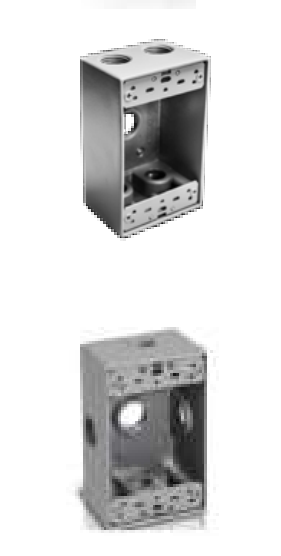 Westgate Mfg Electrical Box, 1/2 In. Trade Size, 3 Outlet Holes, 18.3 Cu. In., Grey, W1B50-3