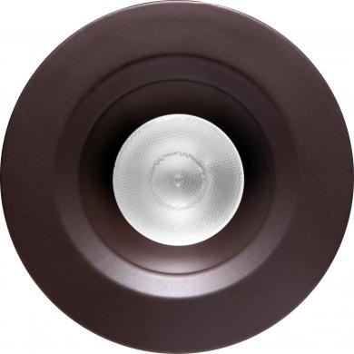 Elco Lighting 1" Round Oak Recessed Downlight, 6.1W, 2700K, CRI90, 12V AC, Dimmable, 38° Beam, All Bronze, E1L02F30BZ