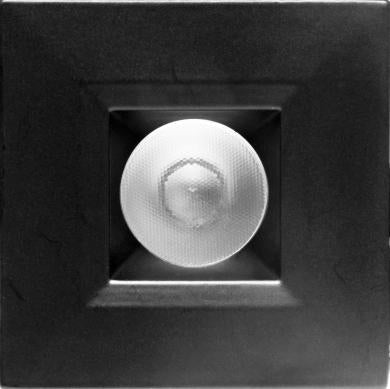 Elco Lighting 1" Square Recessed Oak Downlight, 6.1W, 2700K, CRI90, 12V AC, Dimmable, 38° Beam, All Black, E1L12F35BB