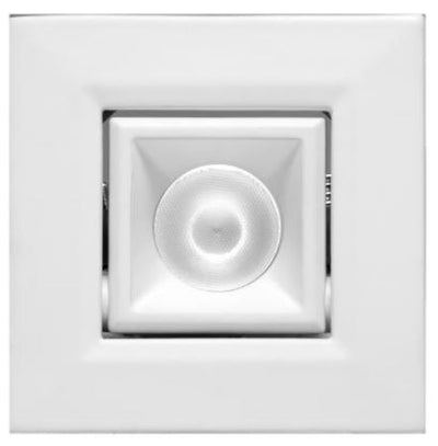Elco Lighting Oak 1" Square Pull Down, 6.1W, 2700K, CRI90, 12V AC, Dimmable, 38° Beam, All White, E1L22F30W