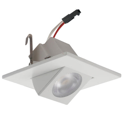 Elco Lighting 2" Square LED Adjustable Gimbal, 11W, 2700K, 36°, White, E219C1840W
