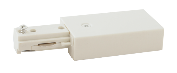 Elco Lighting Two Circuit Track Live End, White, EC801W