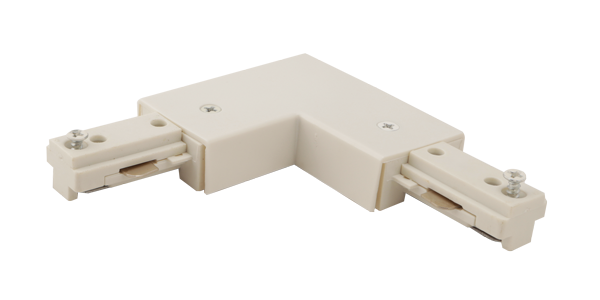 Elco Lighting L Connector, 2-Circuit Track, 90°, White, EC804W