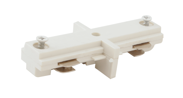 Elco Lighting Mini Connector, 2-Circuit Track, Black with White Trim, EC808B