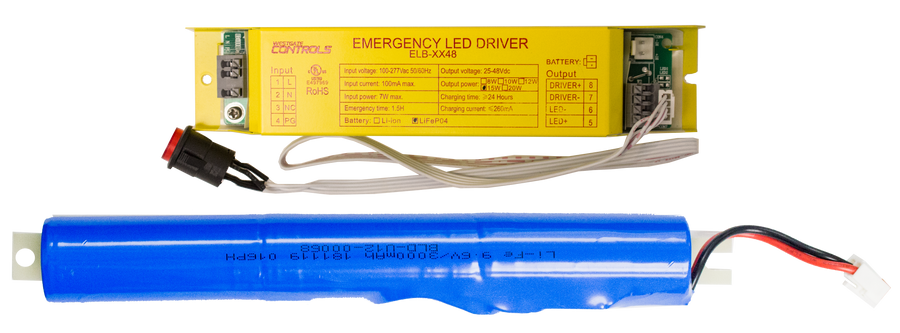 Westgate Mfg LED Emergency 2PC Backup System, 15W, 48VDC, High Heat Protected, ELB-1548-HH