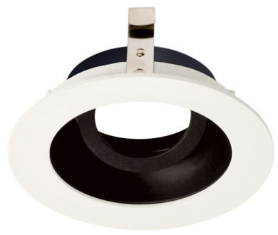 Elco Lighting Pex 3" Round Adjustable Reflector for Koto System, Black with White Trim, ELK3629B