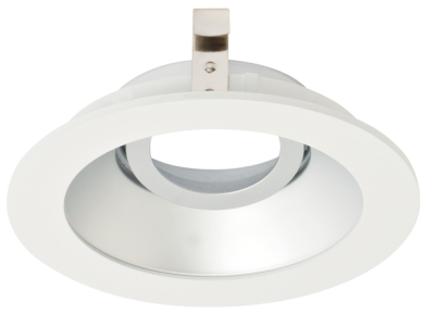 Elco Lighting Pex 4" Round Adjustable Reflector, Koto System, Haze with White Trim, ELK4129H
