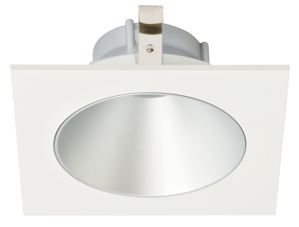 Elco Lighting Pex 4" Square Deep Reflector, Koto LED Module, Wet Location, Haze with White Trim, ELK4218H