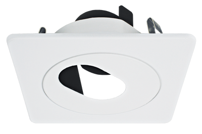 Elco Lighting Pex 4" Square Adjustable Slot Aperture, Koto LED Module, 45° Adjustable, 358° Rotation, White, ELK4220W