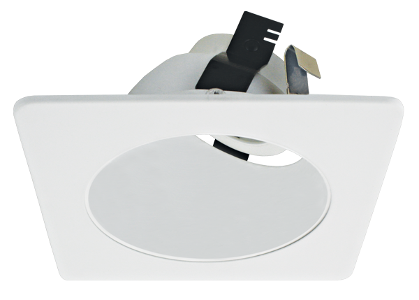 Elco Lighting Pex 4" Square Adjustable Wall Wash, Koto LED Module, 45° Adjustable, Damp Location, White, ELK4222W