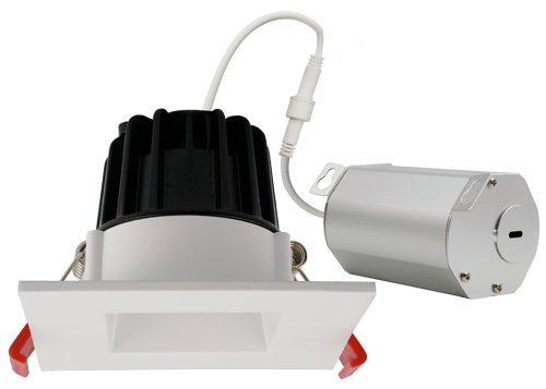 Elco Lighting 2 In. LED Elm Square Reflector, 8W, CCT Selectable, CRI90, 120V, Triac/ELV, All White, ERT213CT5W