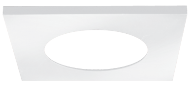 Elco Lighting 2" Square Reflector Trim for Flexa Elm, White, ERT22SQW