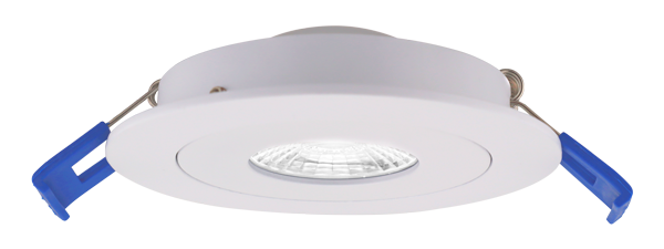 Elco Lighting 3" LED Adjustable Eyeball Downlight, 8W, CCT Selectable, CRI90, Triac/ELV, 34° Beam, White, ERT317CT5W