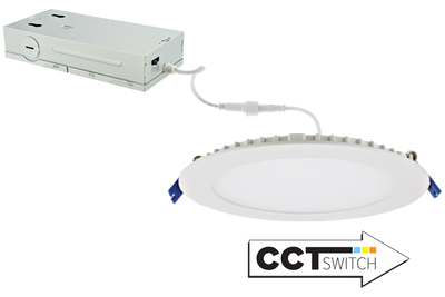 Elco Lighting 8" LED Slim Light, 20W, CCT Selectable, 120/277V, ERT81DXCT5W