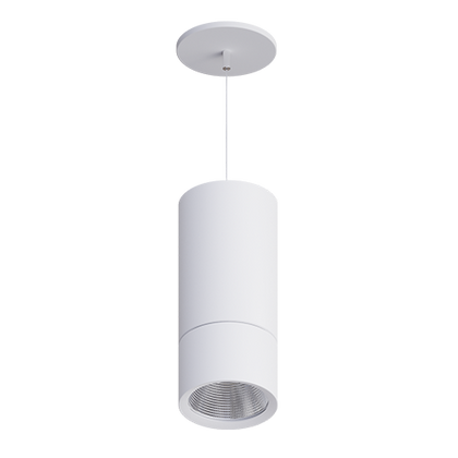 Elite Lighting FPR1 Architectural LED Pendant, 18W, CRI90, 0-10V, Multi-Lumen, Pendant Mount, Architectural White, FPR1-LED-1800L