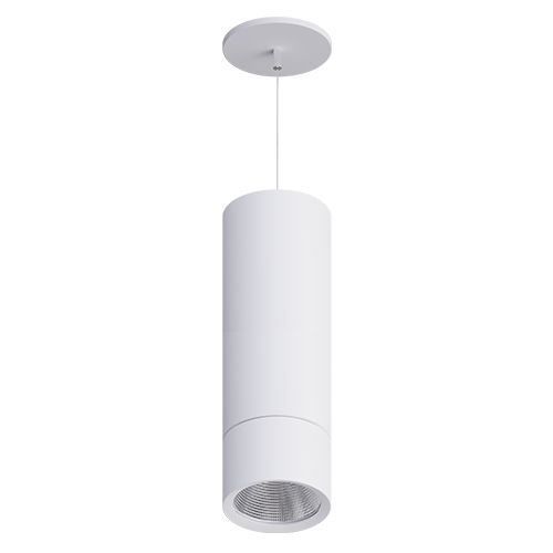 Elite Lighting FPR2 LED Round Pendant Cylinder, 12W, CCT Selectable, CRI90, 0-10V Dimming, Architectural White, FPR2-LED-1200L