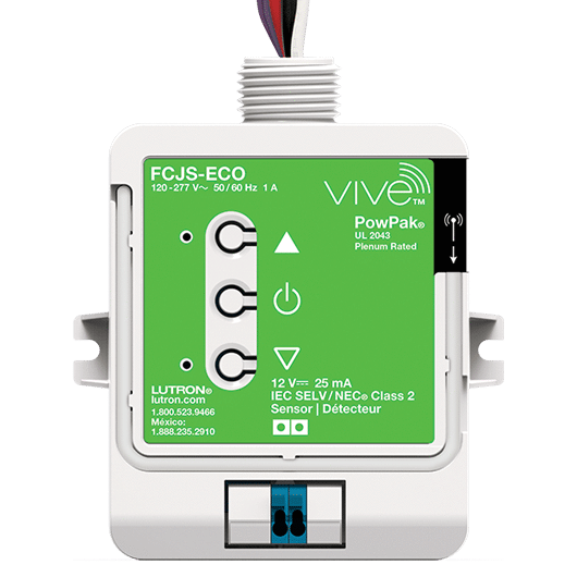 Lutron Powpak Wireless Fixture Control For Ecosystem Drivers and Ballasts, Vive Enabled, FCJS-ECO