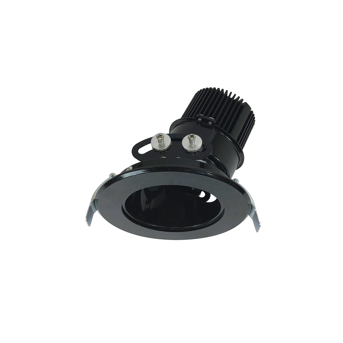 Nora Lighting 4" Sapphire II High Lumen Adjustable Downlight, Round 70-Degree Flood Reflector, 1500lm, 3500K, Black Self-Flanged NC2-439L1535FBSF