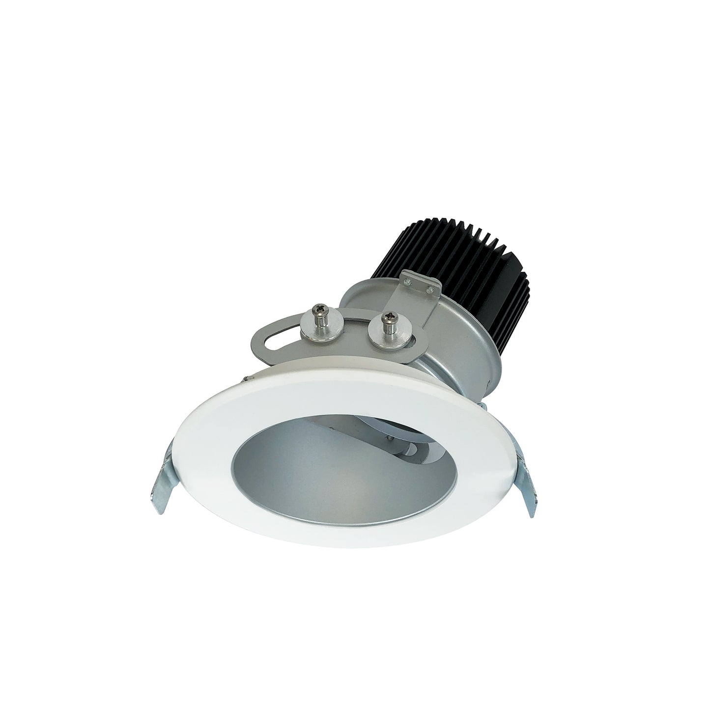 Nora Lighting 4" Sapphire II High Lumen Adjustable Downlight, Round 36-Degree Spot Reflector, 1500lm, 3500K, Haze/White NC2-439L1535SHWSF