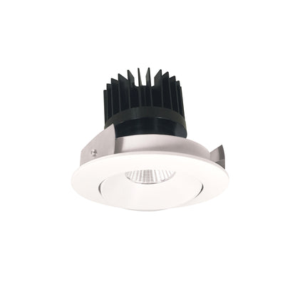Nora Lighting 2" Iolite LED Round Adjustable Cone Reflector, 1500lm/2000lm/2500lm (varies by housing), 5000K, Specular Clear Reflector / Matte Powder White Flange NIOB-2RC50XCMPW/HL