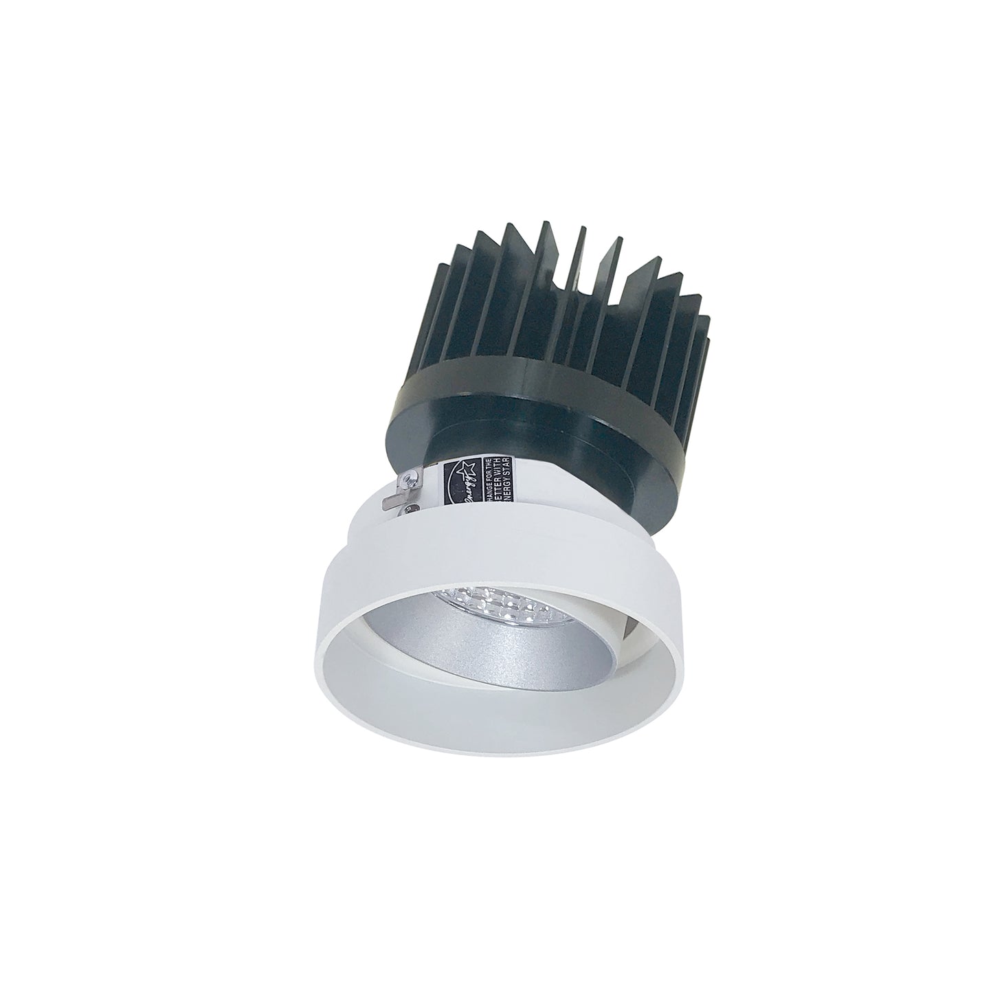 Nora Lighting 4" Iolite LED Round Trimless Adjustable, 1000lm / 14W, 3500K, Haze Adjustable / Matte Powder White Reflector NIO-4RTLA35XHZMPW/10
