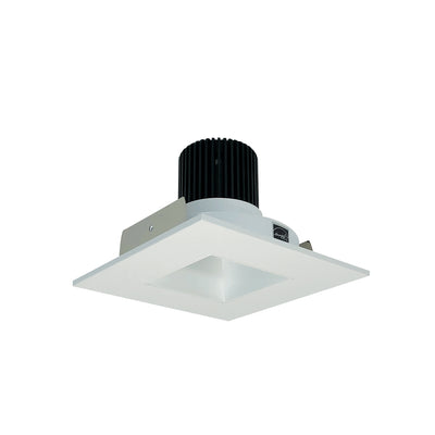 Nora Lighting 4" Iolite LED Square Reflector with Square Aperture, 1000lm / 14W, 3500K, Matte Powder White Reflector / Matte Powder White Flange NIO-4SNDSQ35XMPW/10