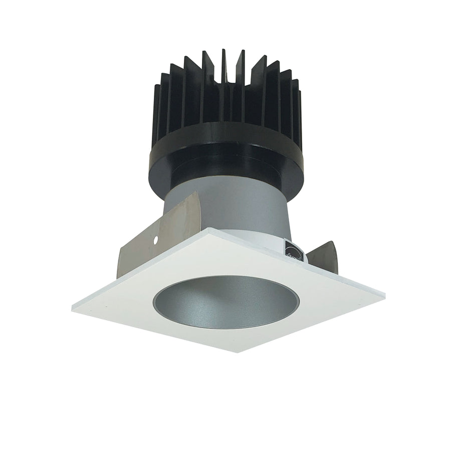 Nora Lighting 2" Iolite LED Square Reflector with Round Aperture, 1000lm / 14W, 4000K, Haze Reflector / Matte Powder White Flange NIOB-2SNDC40XHZMPW/10